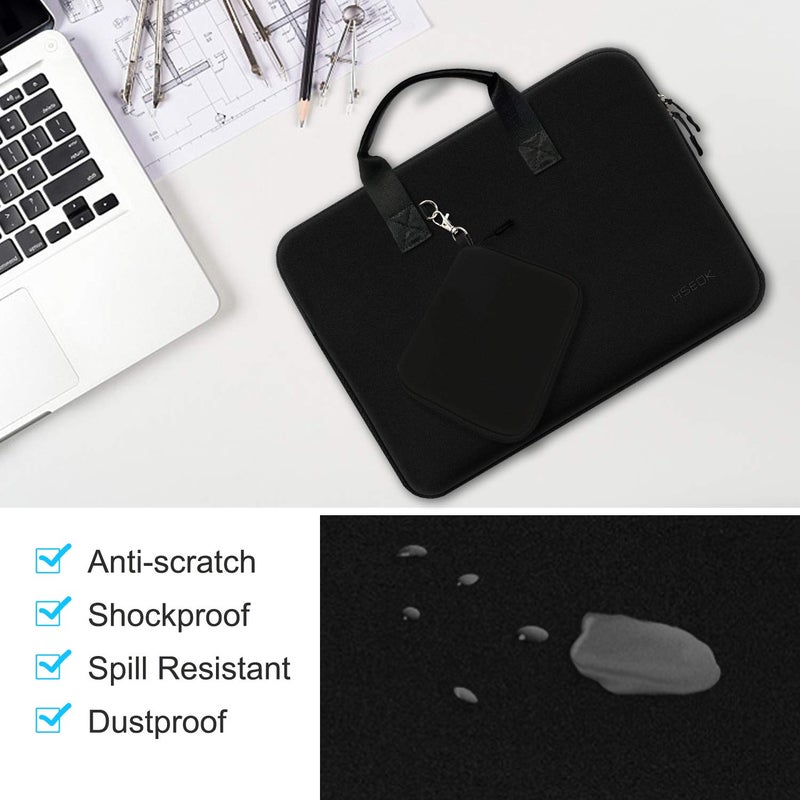 Hseok Laptop Sleeve 13.3-14 inch Case with Small Pouch, Neoprene Computer Bag Compatible with MacBook Pro 14" M4/M3/M2/M1 2025-2021, Mac Air/Pro 13.3" and Most 13-14 inch Notebooks,B02K01 - Image 4